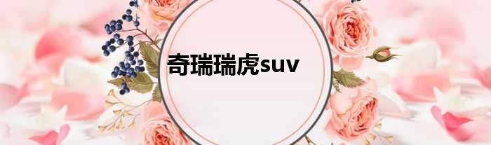 奇瑞瑞虎suv
