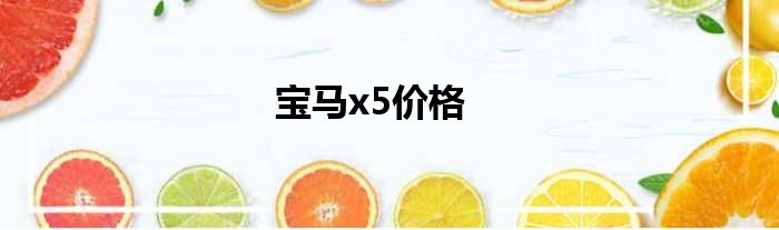 宝马x5价格