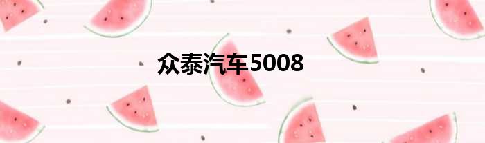众泰汽车5008