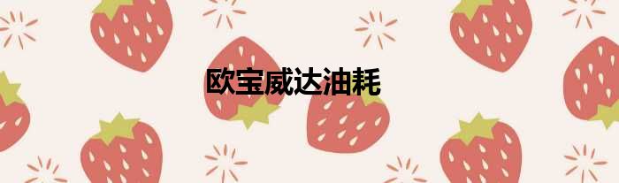 欧宝威达油耗