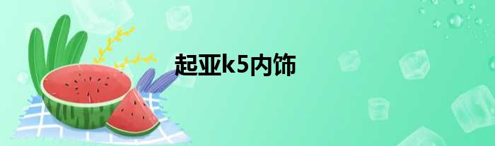 起亚k5内饰