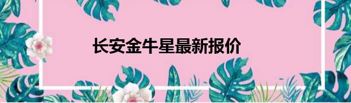 长安金牛星最新报价