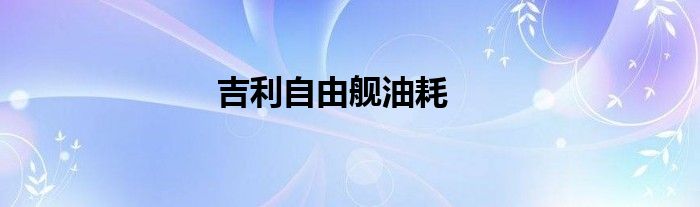 吉利自由舰油耗