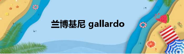 兰博基尼 gallardo