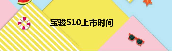 宝骏510上市时间