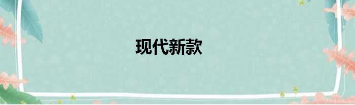 现代新款