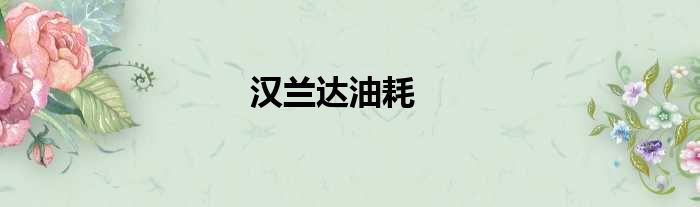 汉兰达油耗