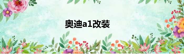 奥迪a1改装