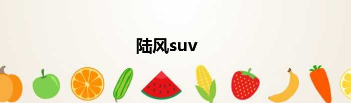 陆风suv