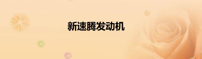 新速腾发动机