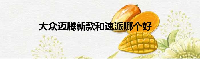 大众迈腾新款和速派哪个好