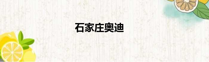 石家庄奥迪