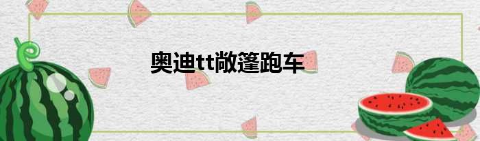 奥迪tt敞篷跑车