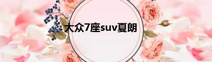 大众7座suv夏朗