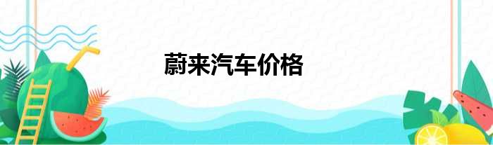 蔚来汽车价格