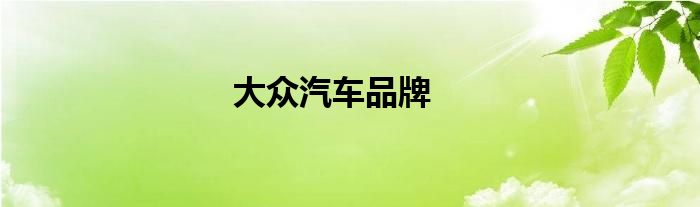 大众汽车品牌