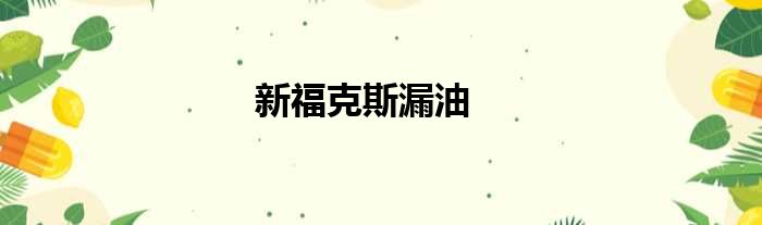 新福克斯漏油