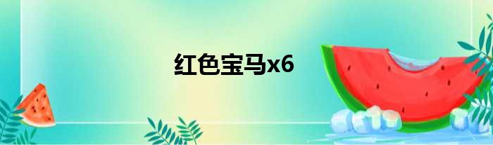 红色宝马x6