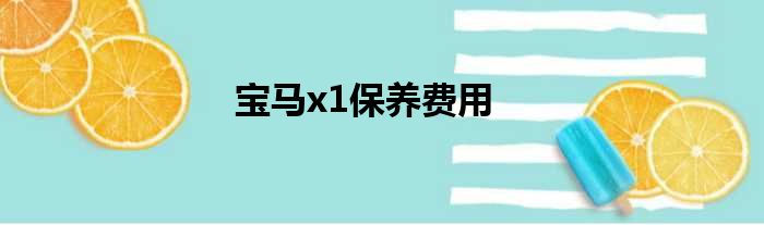 宝马x1保养费用