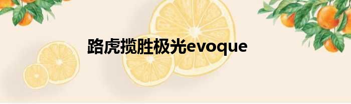 路虎揽胜极光evoque