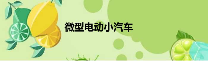 微型电动小汽车
