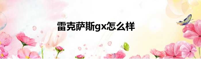 雷克萨斯gx怎么样