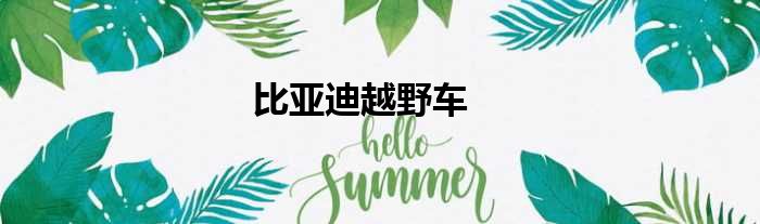 比亚迪越野车