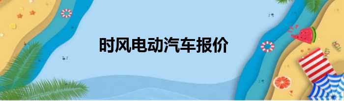 时风电动汽车报价