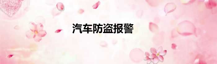汽车防盗报警
