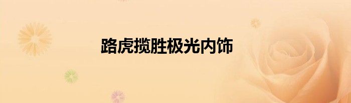 路虎揽胜极光内饰