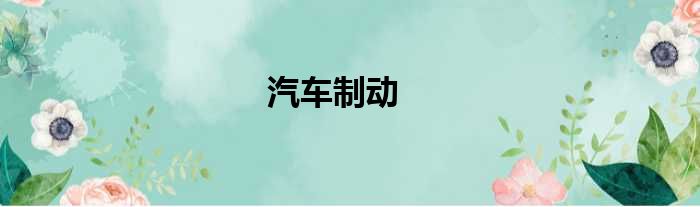 汽车制动
