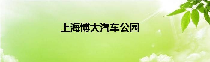 上海博大汽车公园
