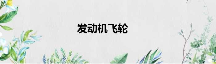 发动机飞轮