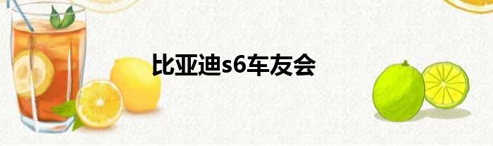 比亚迪s6车友会
