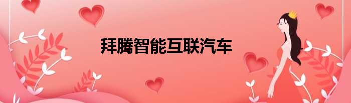 拜腾智能互联汽车
