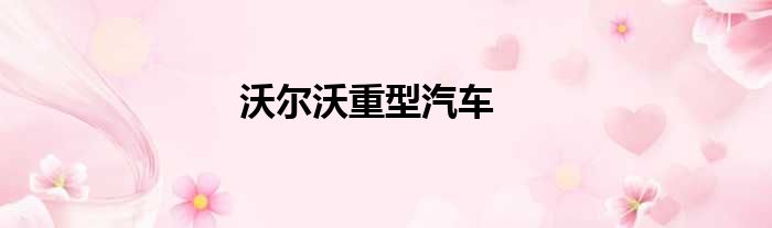 沃尔沃重型汽车