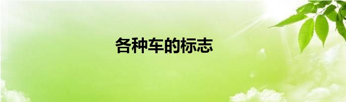 各种车的标志