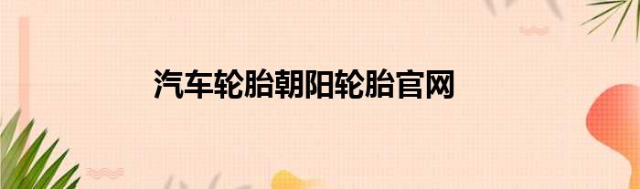 汽车轮胎朝阳轮胎官网