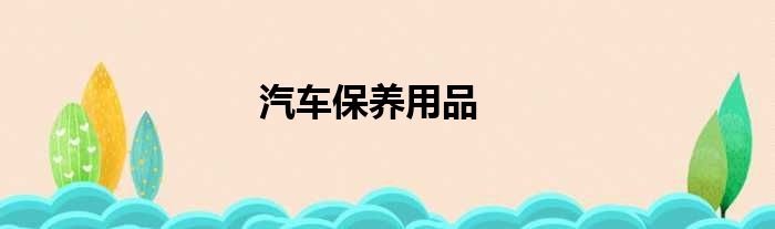汽车保养用品
