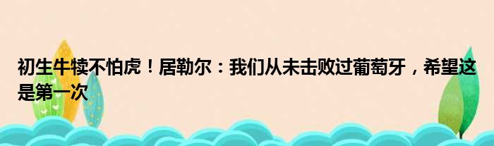 初生牛犊不怕虎！居勒尔：我们从未击败过葡萄牙，希望这是第一次