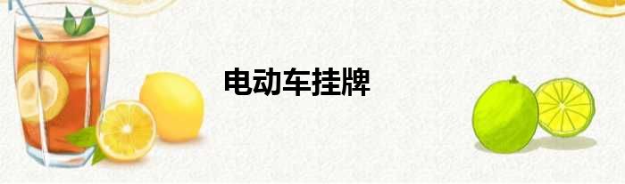电动车挂牌