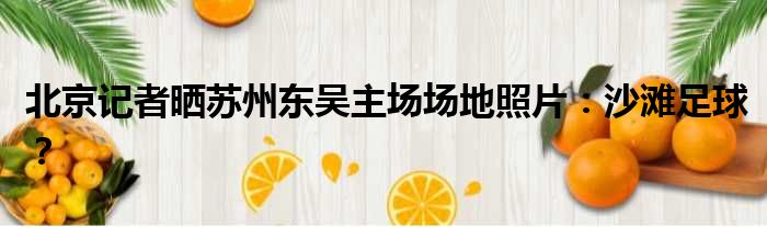 北京记者晒苏州东吴主场场地照片：沙滩足球？