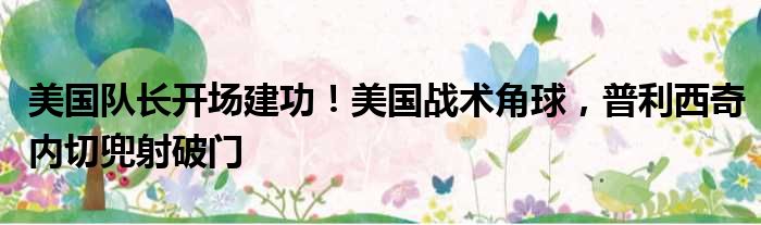 美国队长开场建功！美国战术角球，普利西奇内切兜射破门