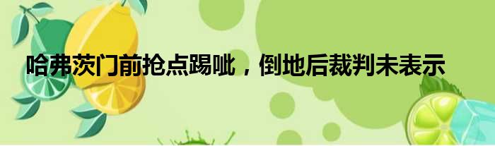 哈弗茨门前抢点踢呲，倒地后裁判未表示