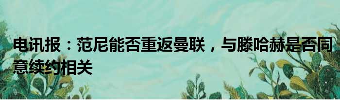 电讯报：范尼能否重返曼联，与滕哈赫是否同意续约相关