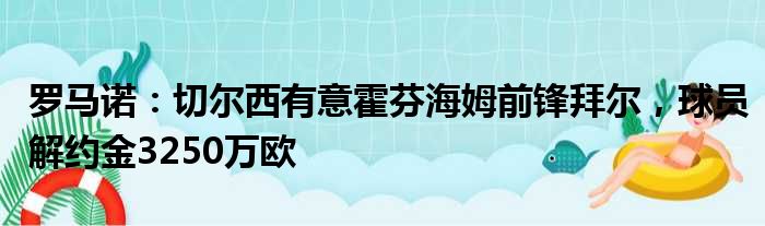 罗马诺：切尔西有意霍芬海姆前锋拜尔，球员解约金3250万欧