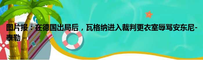 图片报：在德国出局后，瓦格纳进入裁判更衣室辱骂安东尼-泰勒
