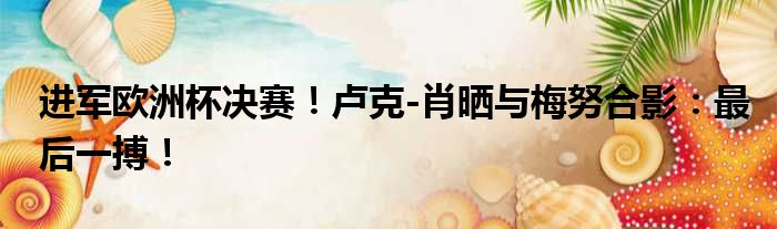 进军欧洲杯决赛！卢克-肖晒与梅努合影：最后一搏！