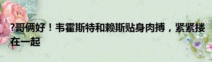 ?哥俩好！韦霍斯特和赖斯贴身肉搏，紧紧搂在一起