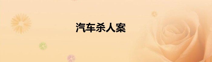汽车杀人案